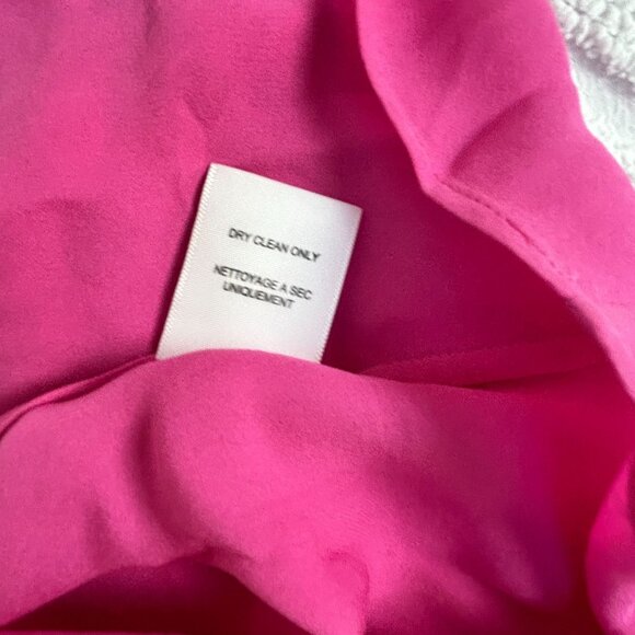 Joie Womens Hot Pink Round Neck 100% Silk Short Sleeve Top Blouse Medium Casual - Picture 5 of 8